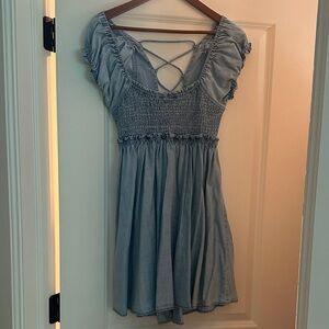 Free People Blue Mini Dress